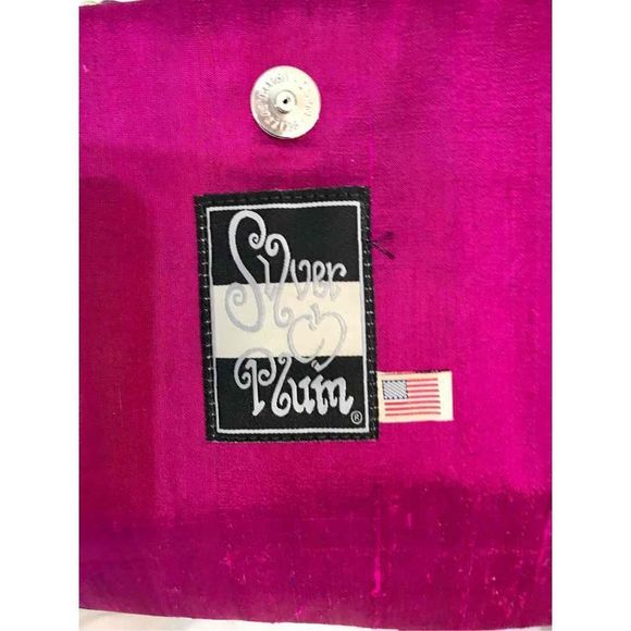 Silver Plum Shoulder Bag, Handcrafted, BOHO Whimsey, EUC Grandma, Unique - Picture 3 of 7